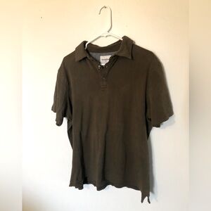 Goodfellow & CO Standard Polo Shirt Mossy Green Short Sleeve Size L